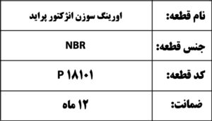 اورینگ سوزن انژکتور پراید